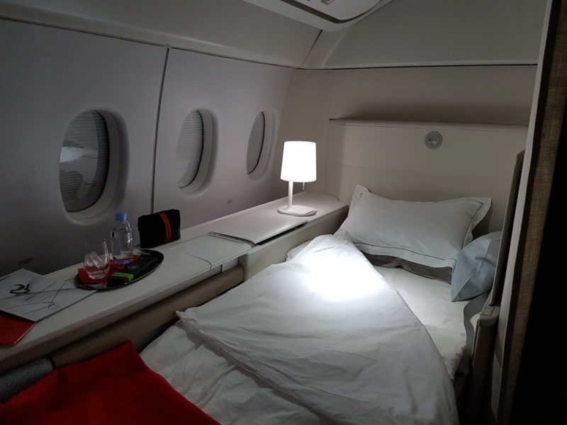 Air France La Premiere First Class bedding