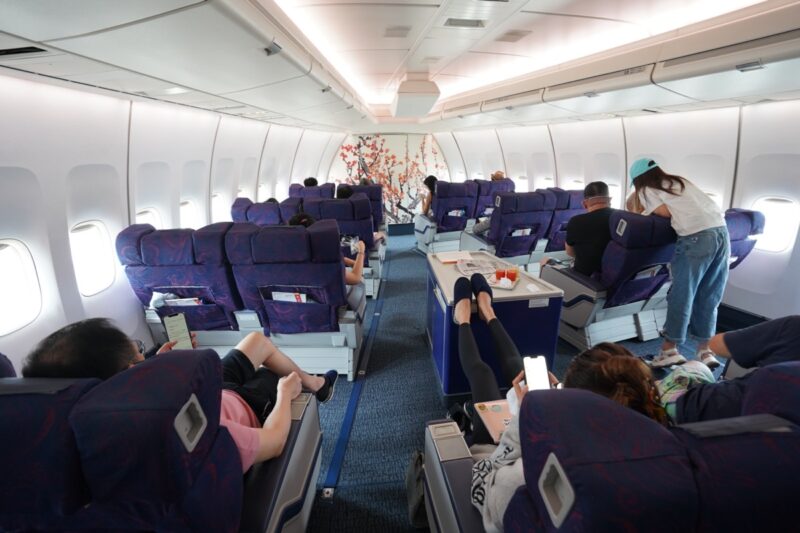 people sitting in a plane