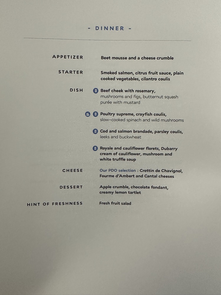 a menu of a restaurant