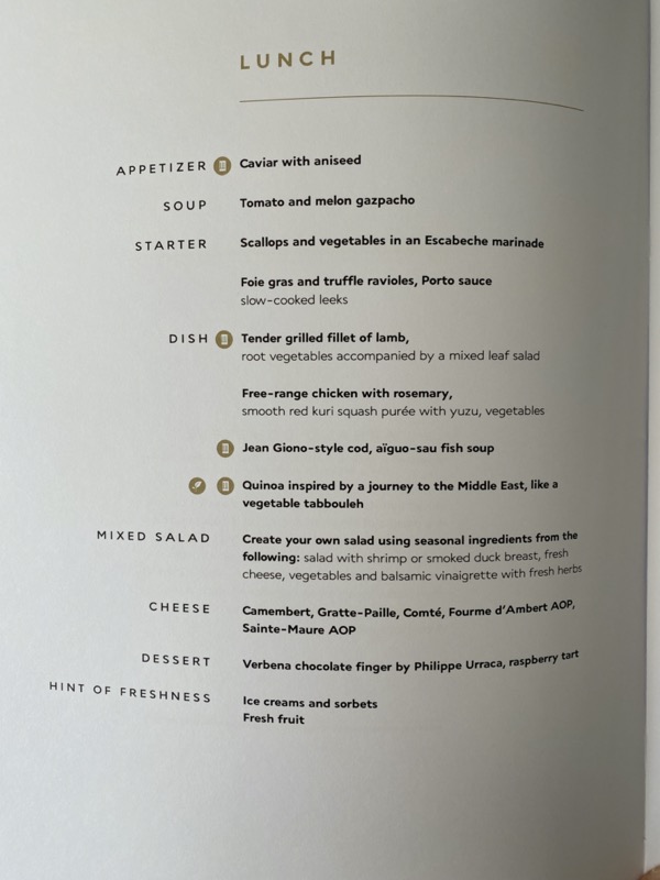 a menu of a restaurant