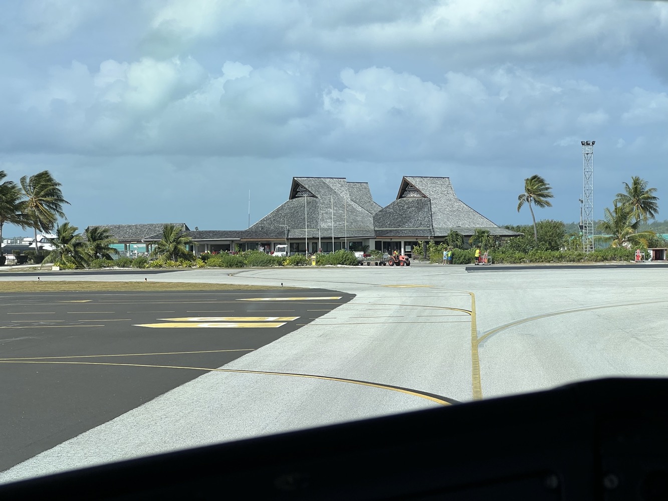 a building in the middle of a road