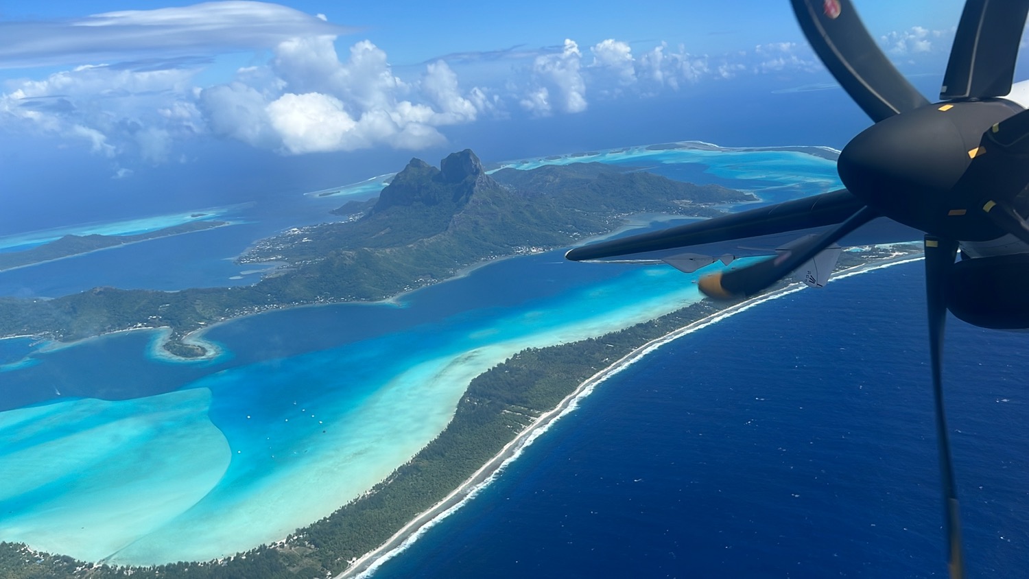 an aerial view of an island