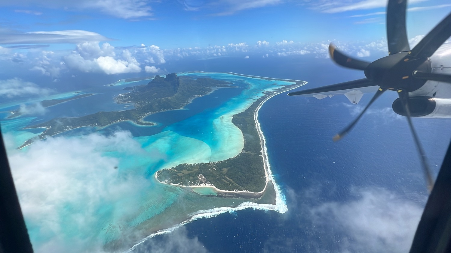 an aerial view of an island