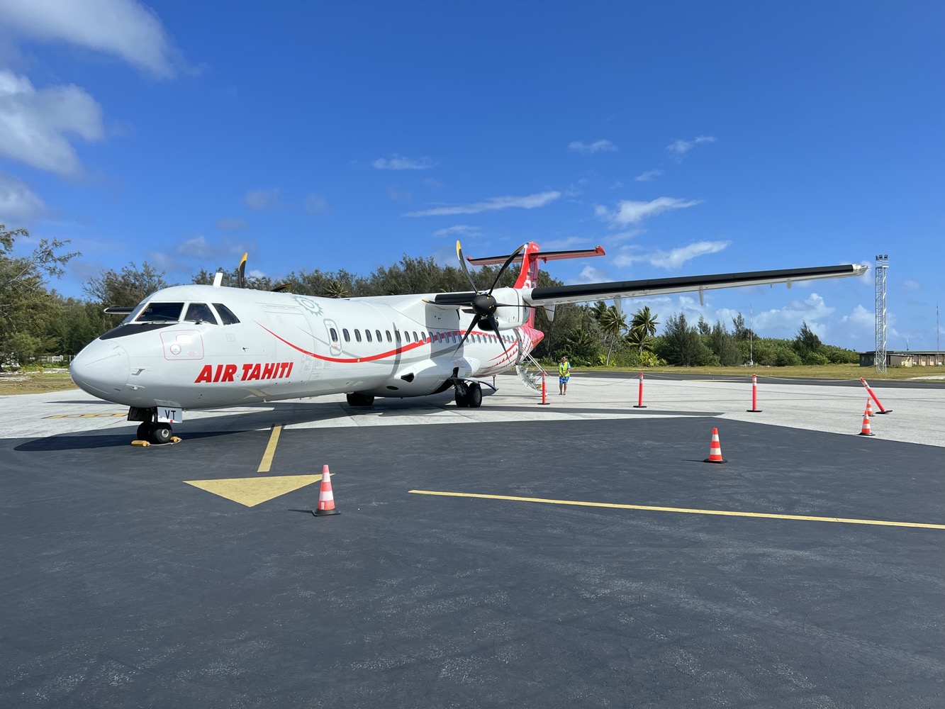 a plane on the runway