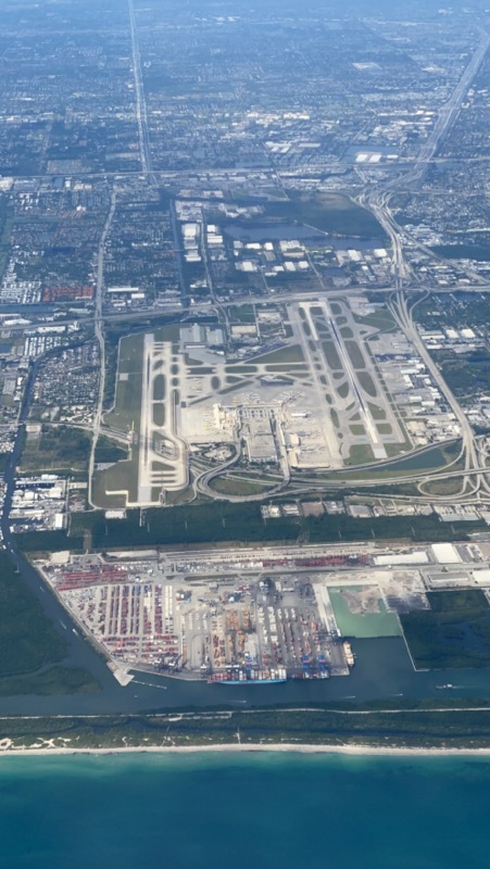 an aerial view of an airport