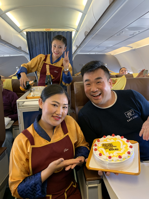 a group of people in an airplane