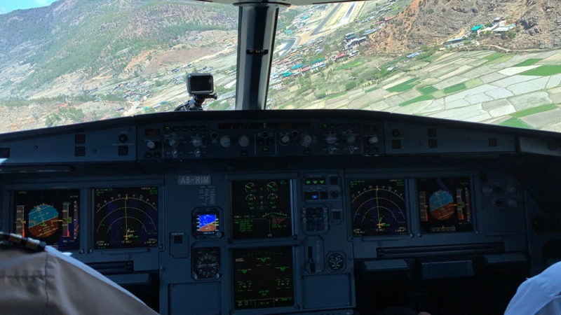 the cockpit of an airplane