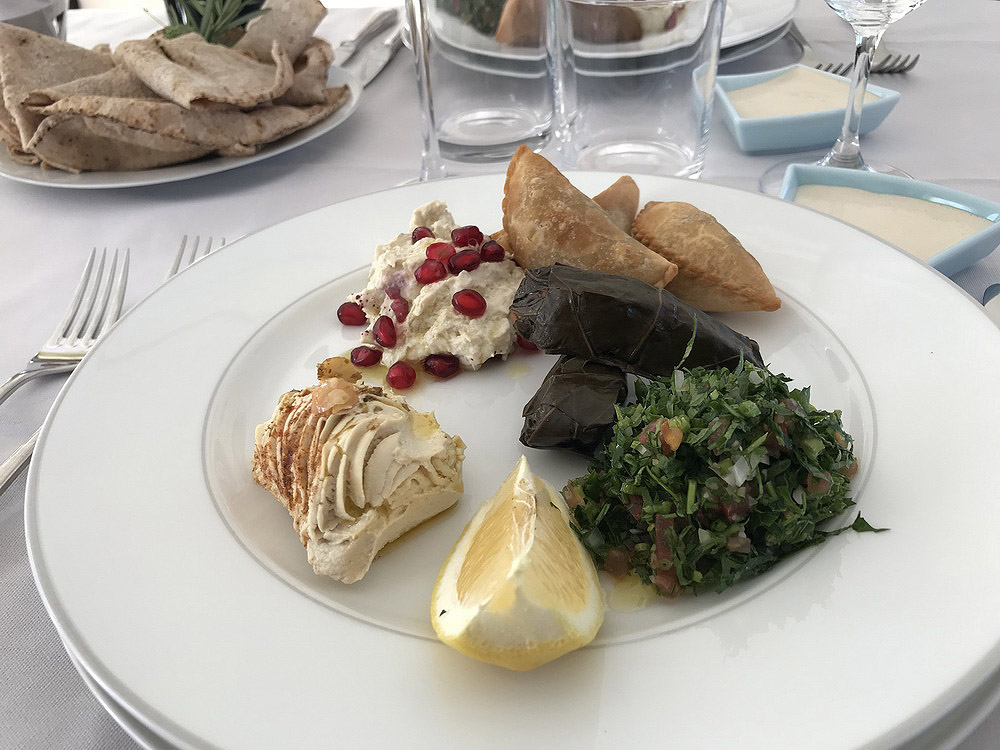 a plate of food on a table