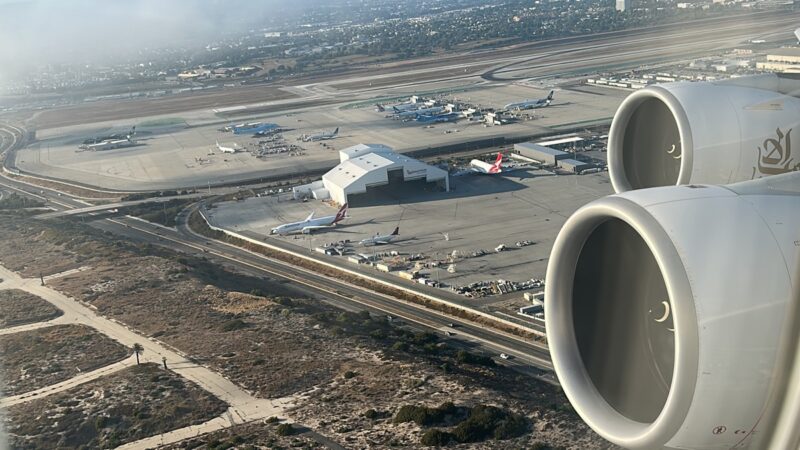 an aerial view of an airport