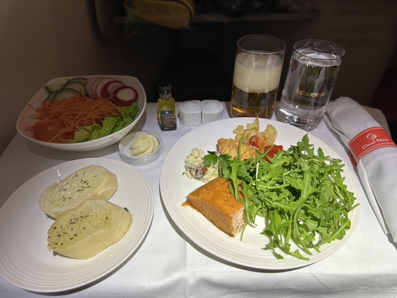 a plate of food on a table