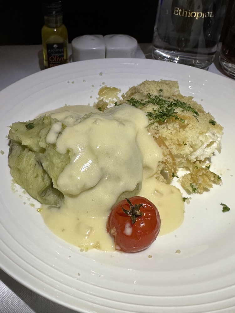 a plate of food on a table