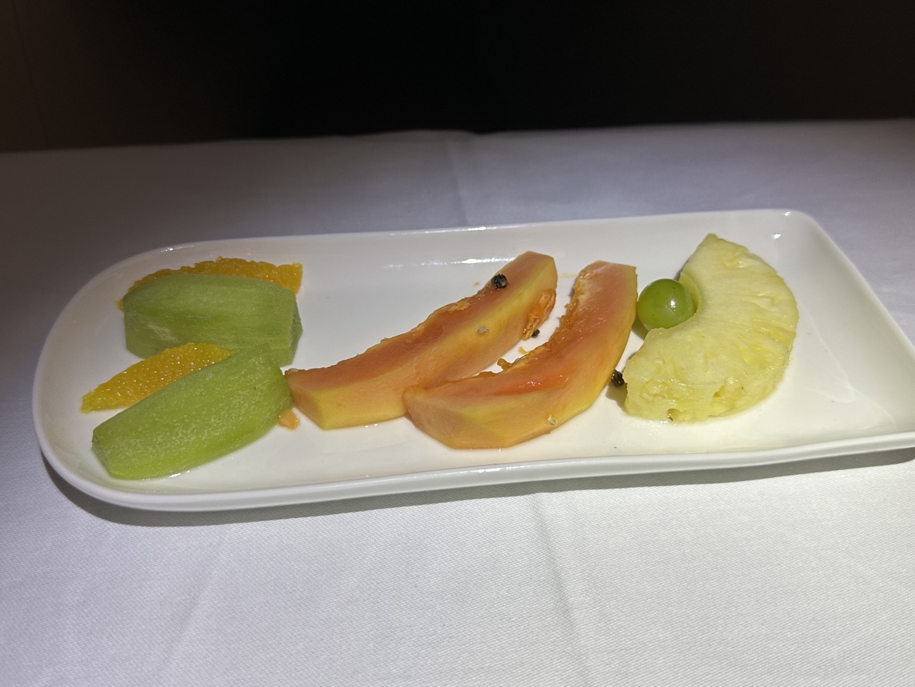 a plate of fruit on a table