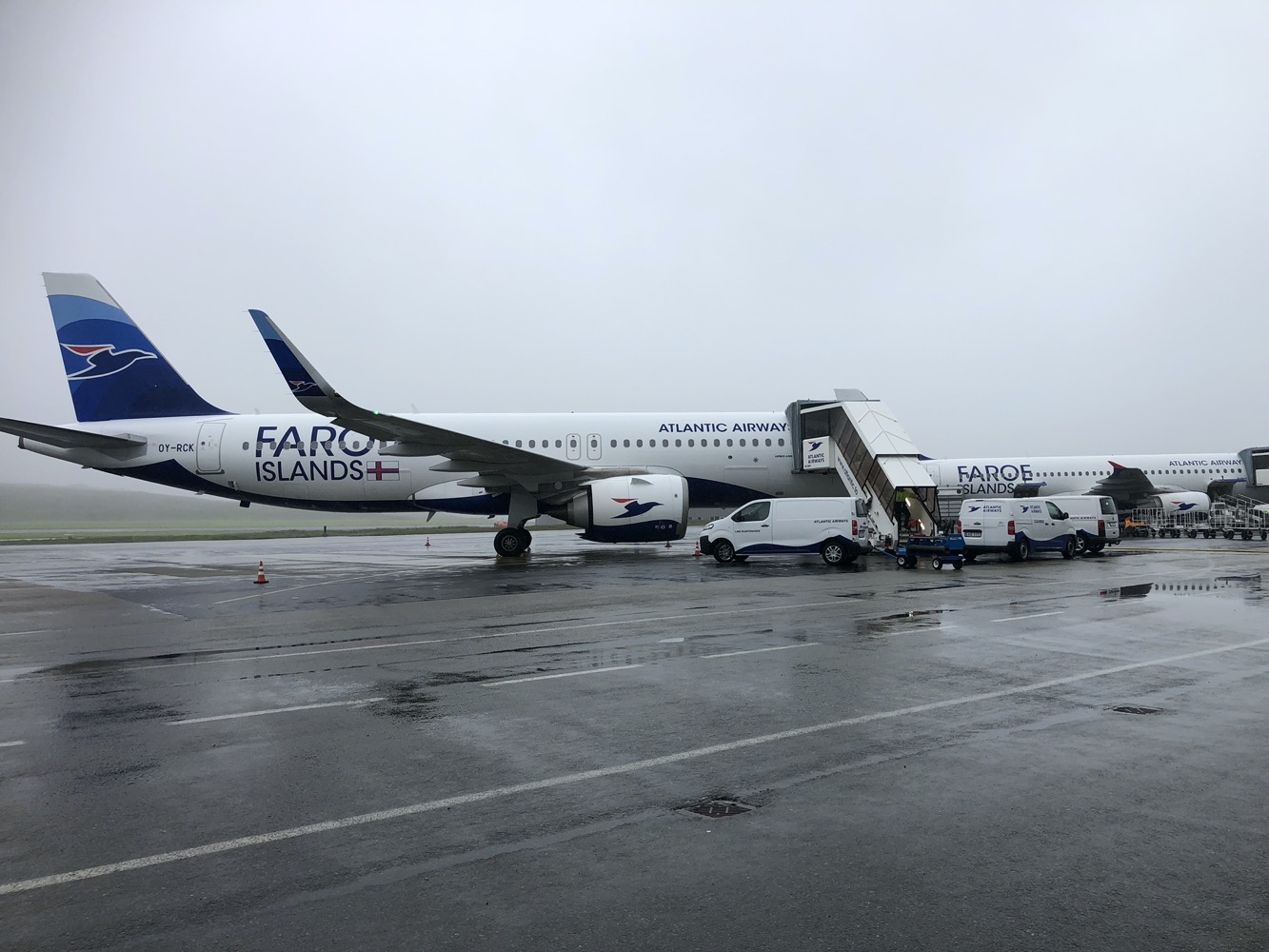 a plane on the runway