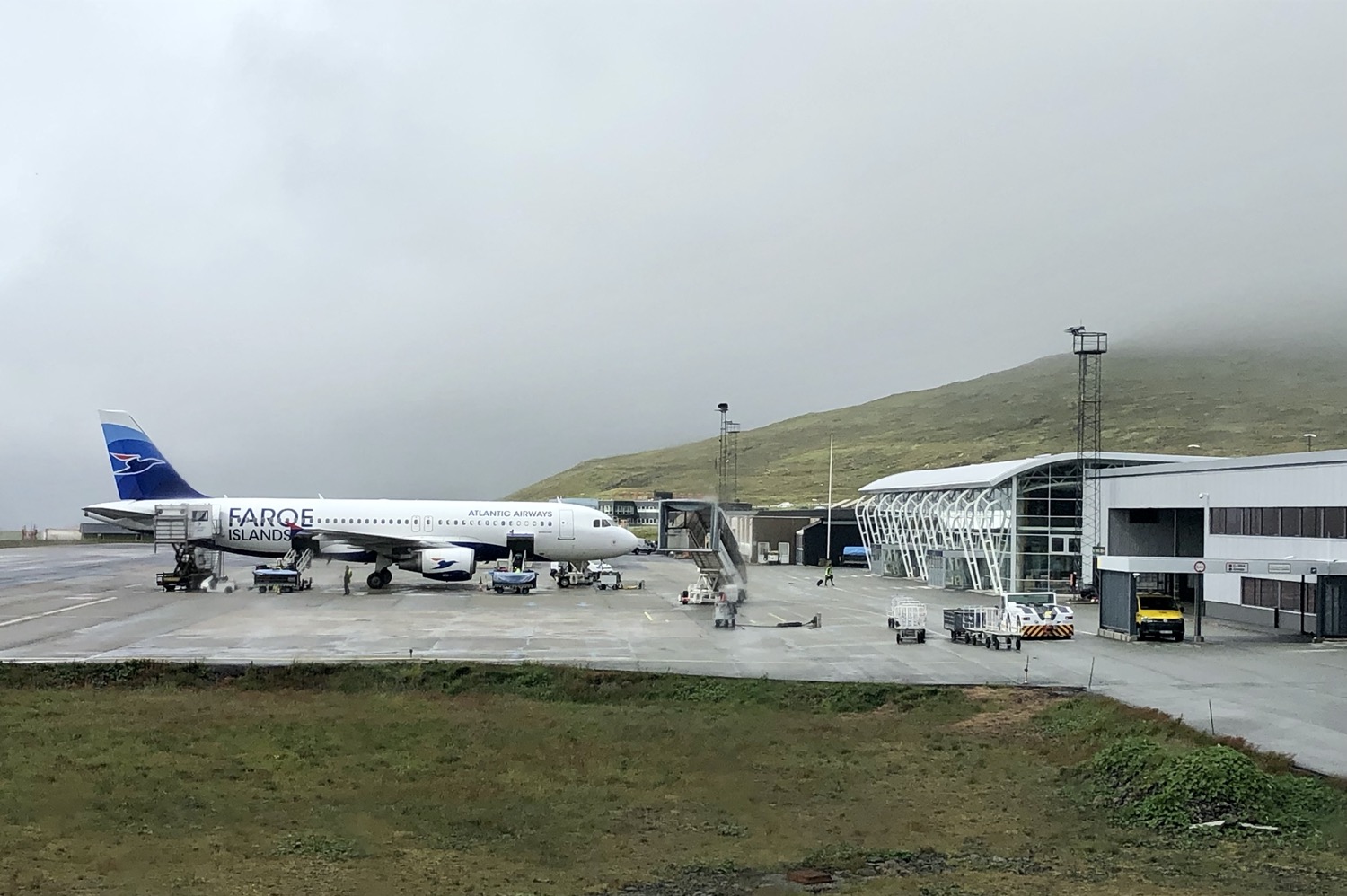 an airplane at an airport