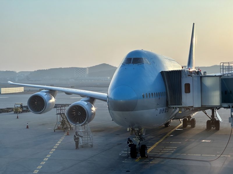 a large airplane on a tarmac