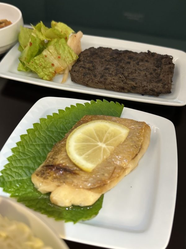 a plate of food on a table