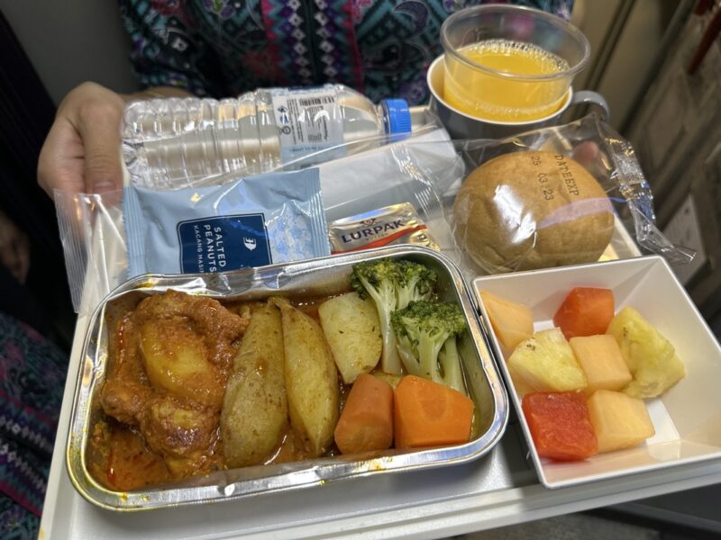 a tray of food on a tray