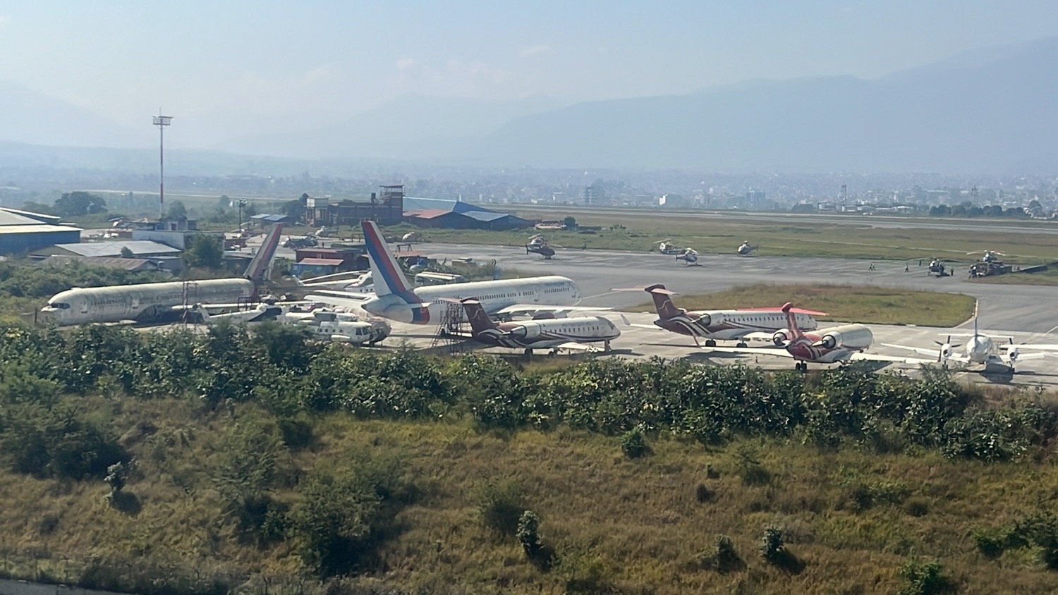 airplanes on a runway