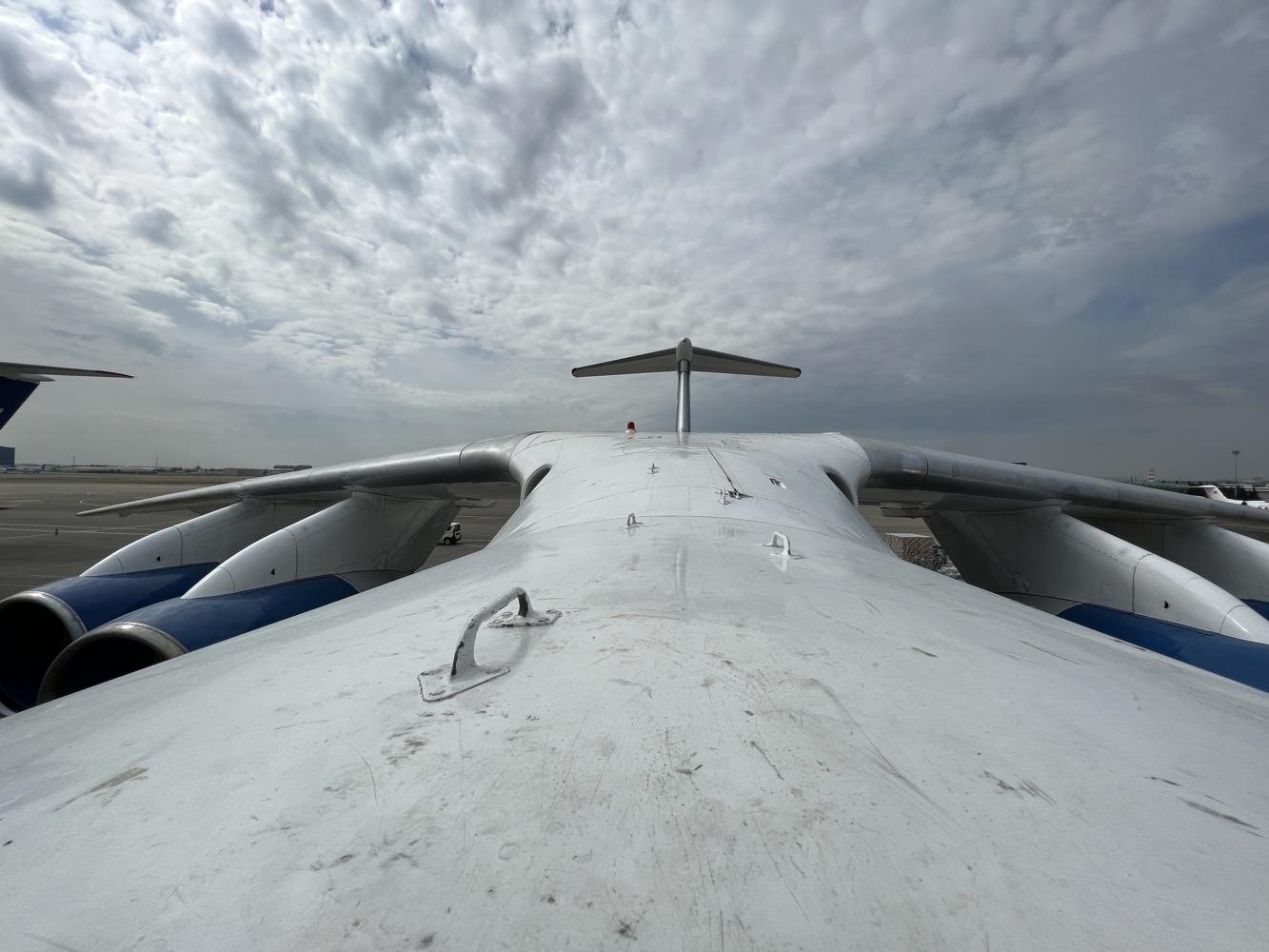 the wing of a plane