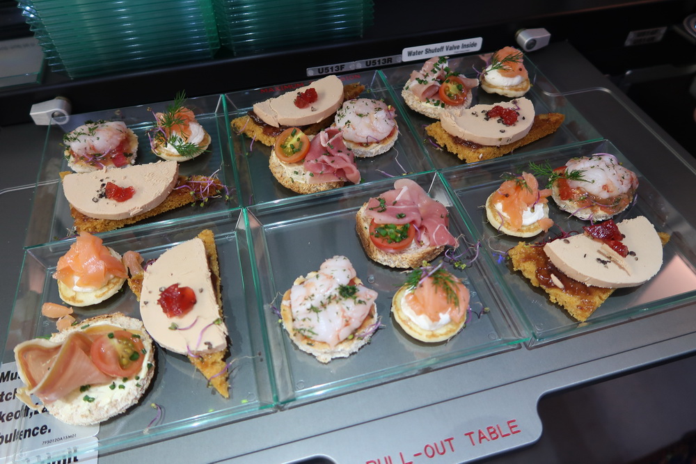 a tray of food on a table