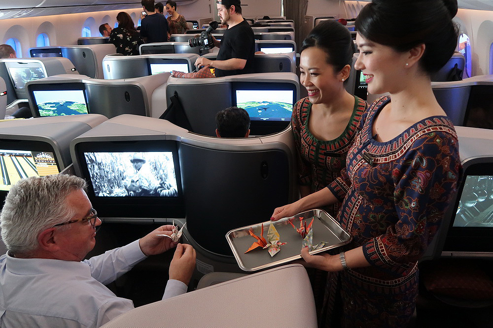 a group of people in an airplane