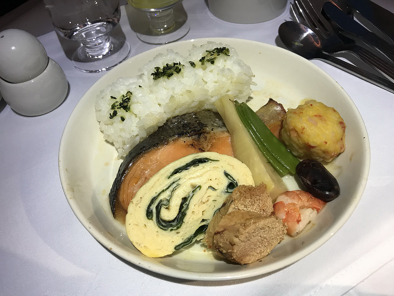 a plate of food on a table