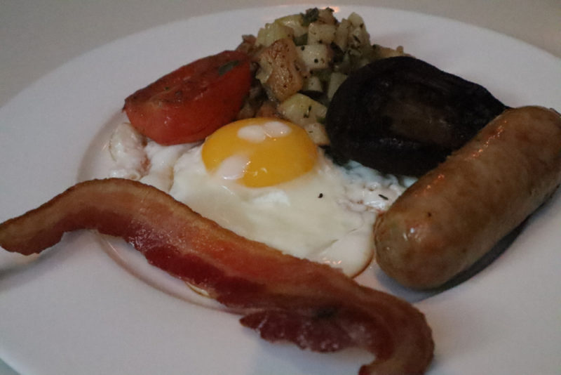 a plate of food on a table