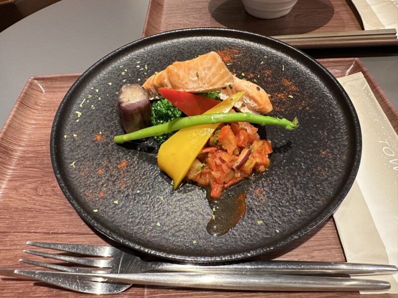 a plate of food on a table