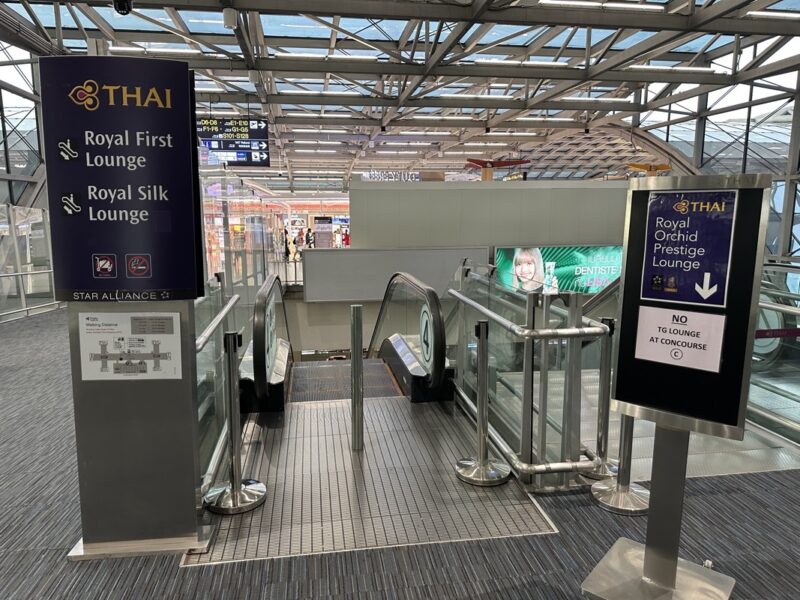 a escalator in a building