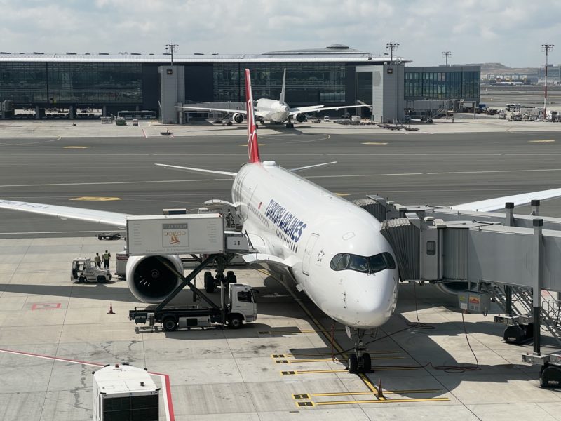 an airplane at an airport