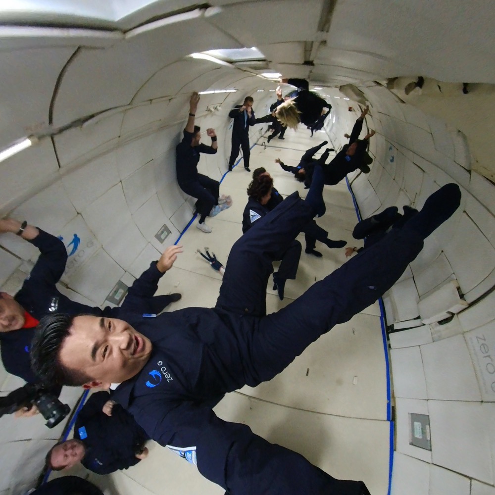 a group of people in a tunnel